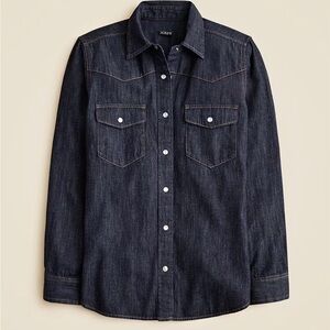 J. Crew Dark Denim Button Down Shirt